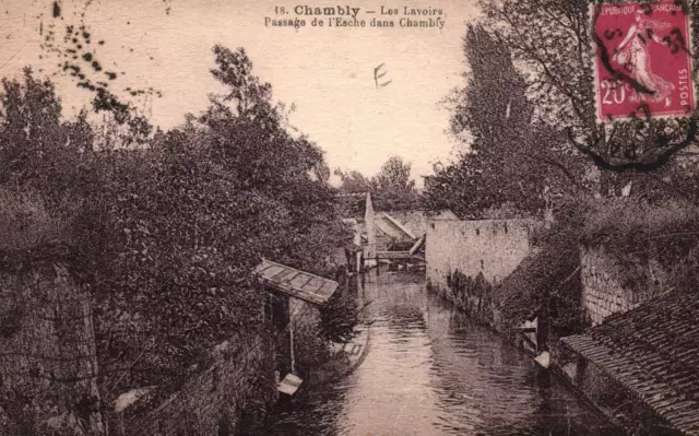 CPA 60 - CHAMBLY (Oise) - 18. Les Lavoirs - Passage de l'Esche dans Chambly
