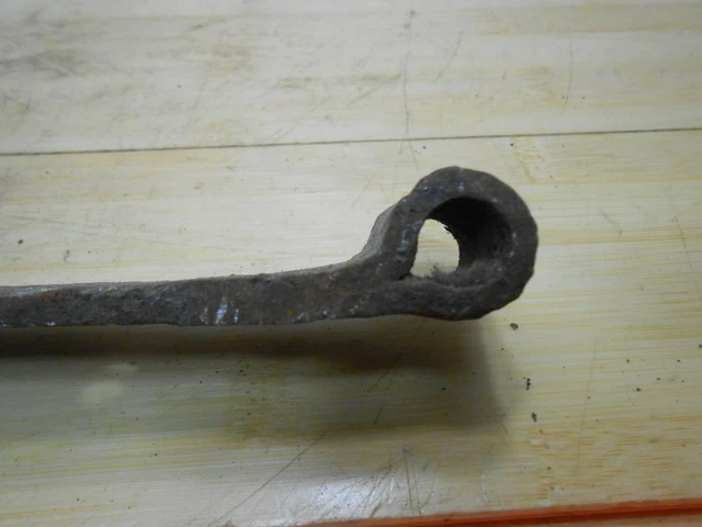 Antique Hand Forged Barn Door Strap Hinge 13 1/4" long x 1 5/16" x 3/8" female. 2