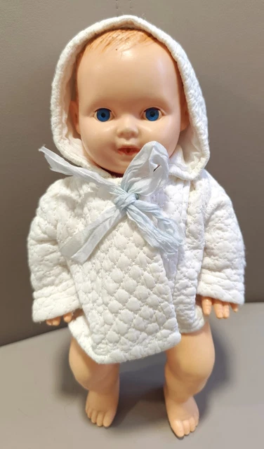 ANCIEN POUPEE POLYFLEX , Boite a Bruit FONCTIONNELLE , 52 cm Environ