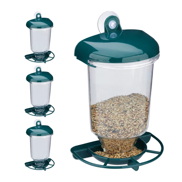 Mangeoire oiseaux lot 3 Distributeur graines Silo suspendre fenêtre jardin