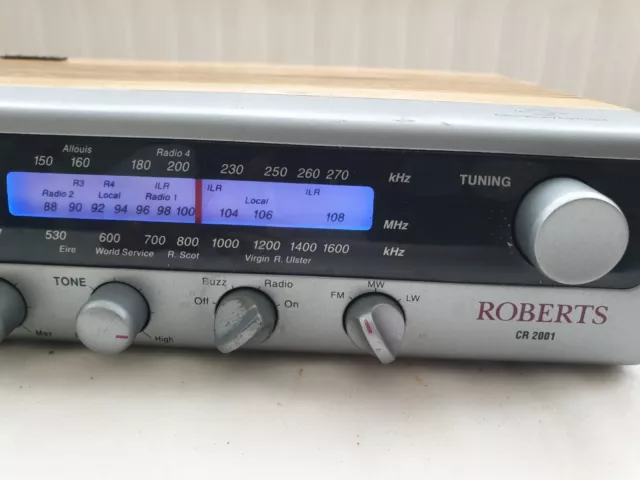 Vintage Roberts Cr2001 Uhr Radio - Uhr Funktioniert Nicht 3