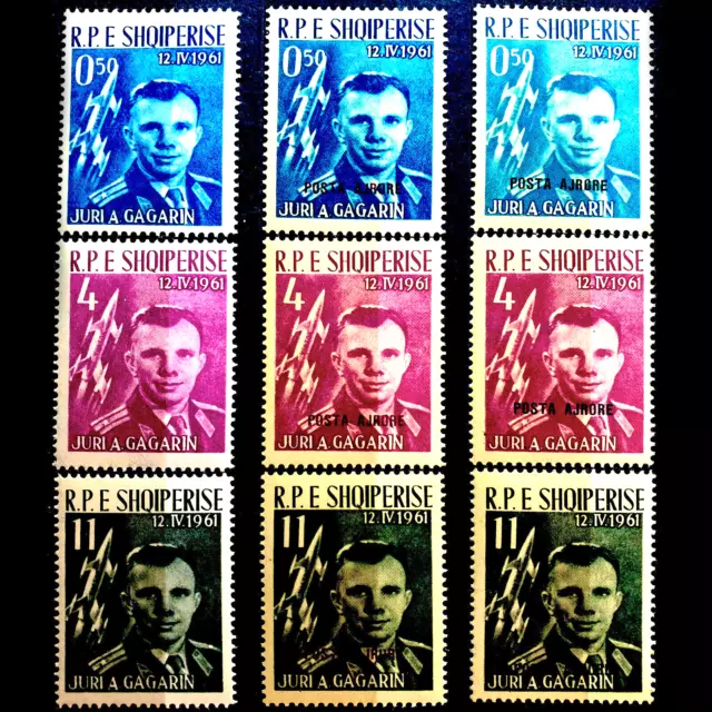 Albania 1962 - MNH - USSR Space - $400.00+ Gagarin Full 3 Sets