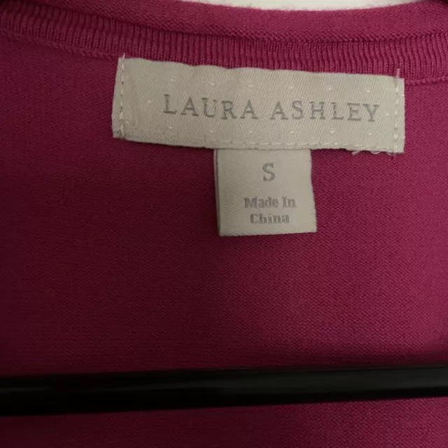 Laura Ashley Roll Neck Pink Knit Sleeves Tank Top sleeveless Shell 2