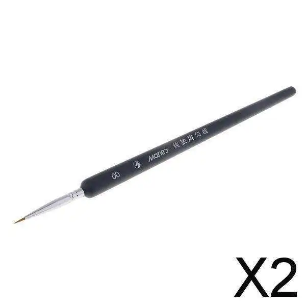 2X pennello a punta tonda pennello per nail art pennello per pittura acrilica l