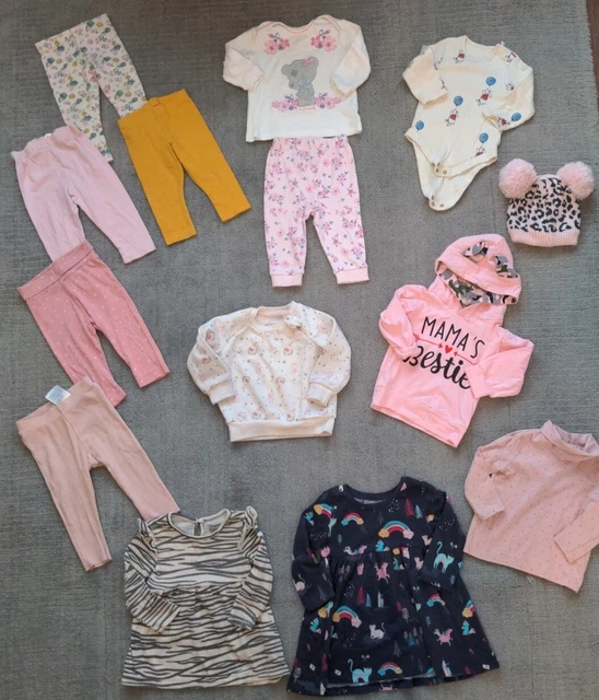 Massive bundle baby girls 6-9 months clothes winter/spring dress leggings tops