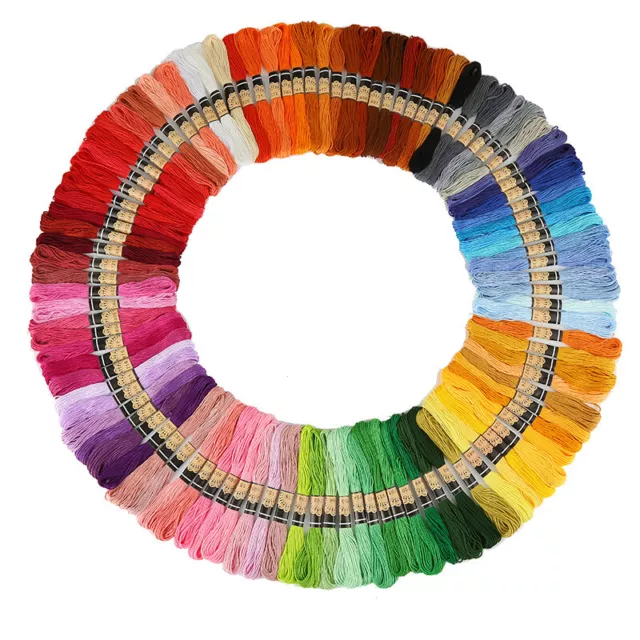 50/100/447 Colors Cross Stitch Embroidery Floss Cotton Thread Line Sewing Skeins