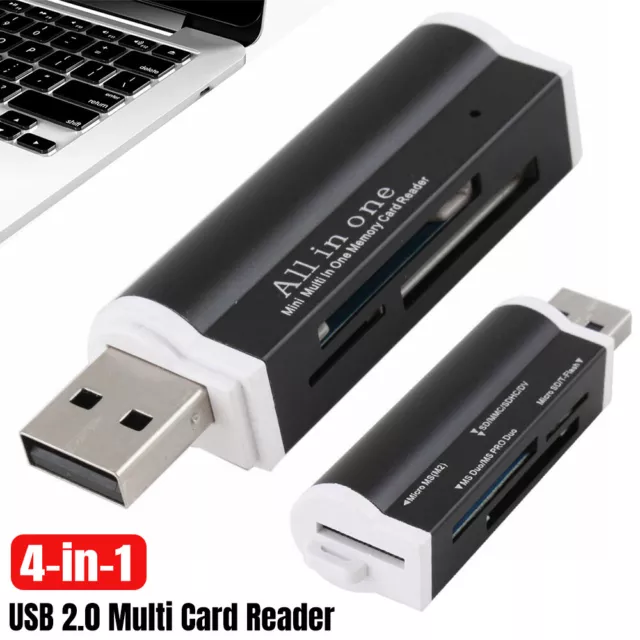 All in 1 One USB Memory Card Reader Adapter for Micro SD MMC SDHC TF M2 UK