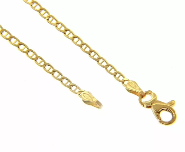 Bracelet or Jaune 18K, Jersey Bateau, Plate, Épaisseur 2 MM, Longueur 18CM