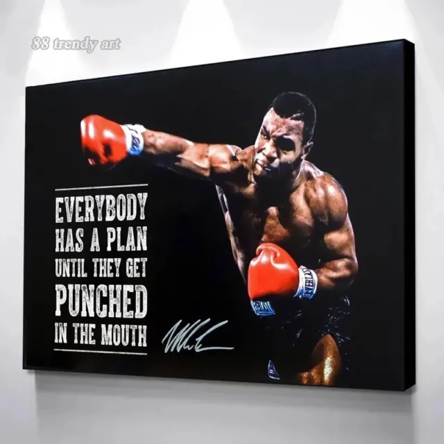 Mike Tyson Canvas 24x36 Print Picture Wall Fine Art Police Boxing Gym Ring  Champ