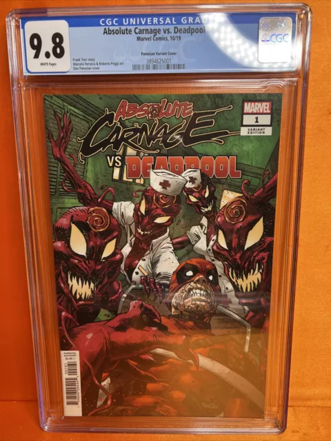 ABSOLUTE CARNAGE VS DEADPOOL #1 CGC 9.8 Panosian Variant. Only 12 CGC 9.8