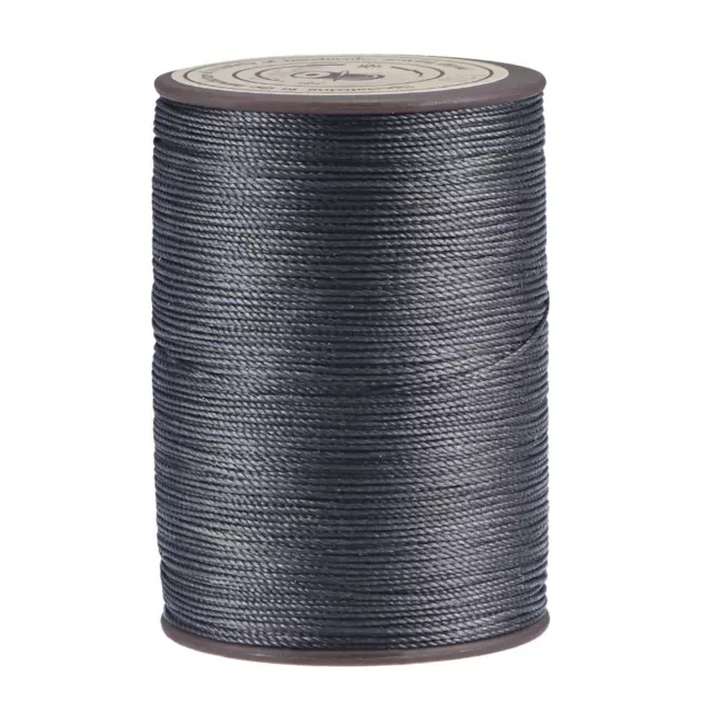 Thin Waxed Thread 175 Yards 0.45mm Dia Polyester Wax-Coated Cord Dark Grey