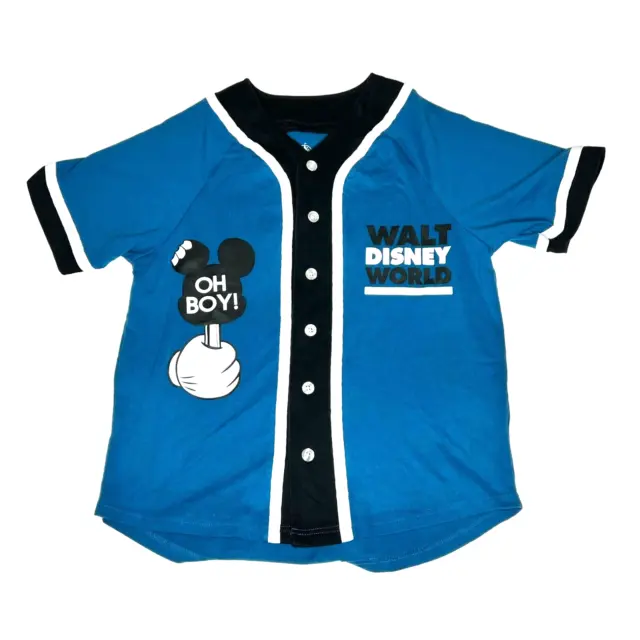 Walt Disney World est 1971 Oh Boy Mickey Mouse Ice Cream Jersey Shirt Sz S Small