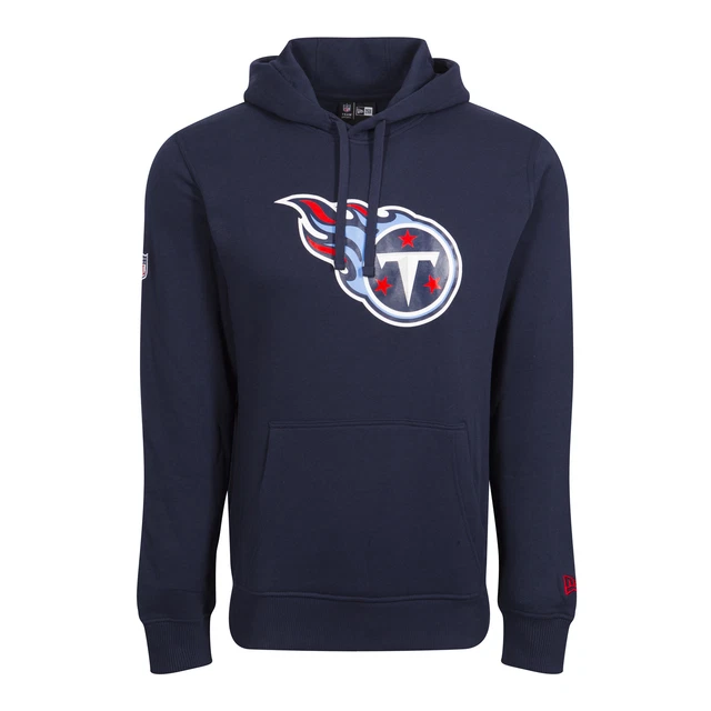 New Era Uomo Felpa con Cappuccio NFL Tennessee Titans Logo Blu Marino