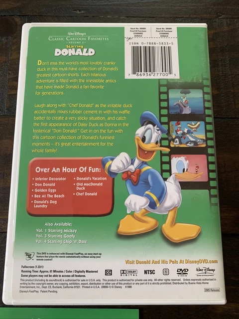 WALT DISNEYS CLASSIC Cartoon Favorites Starring Donald Volume 2 (DVD ...