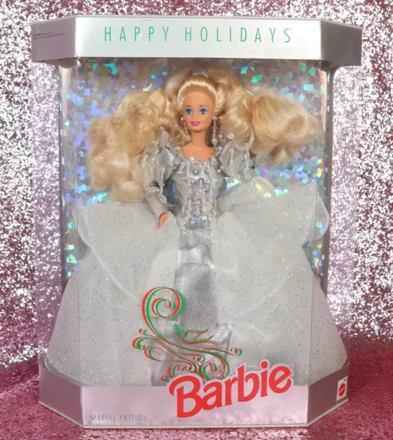 1992 Happy Holidays Barbie Doll Mattel #1429 Special Edition Blonde  NRFB NIB