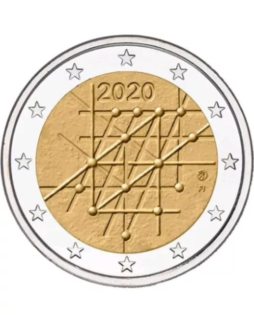 2€ euros commémorative Finlande 2020 Université De Turku UNC Neuve