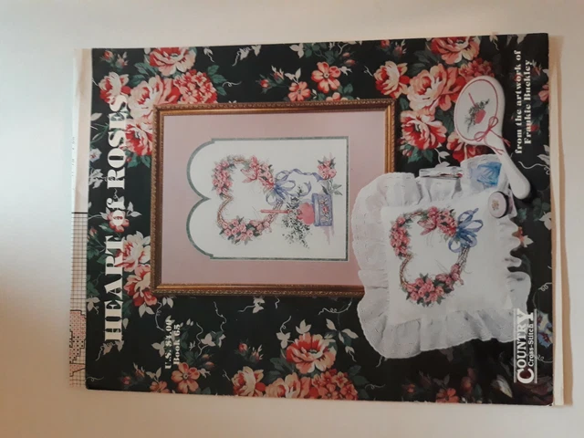 ⭐Punto De Cruz Country Frankie Buckley ""Corazón De Rosas"" Punto De Cruz Contado (#A4"