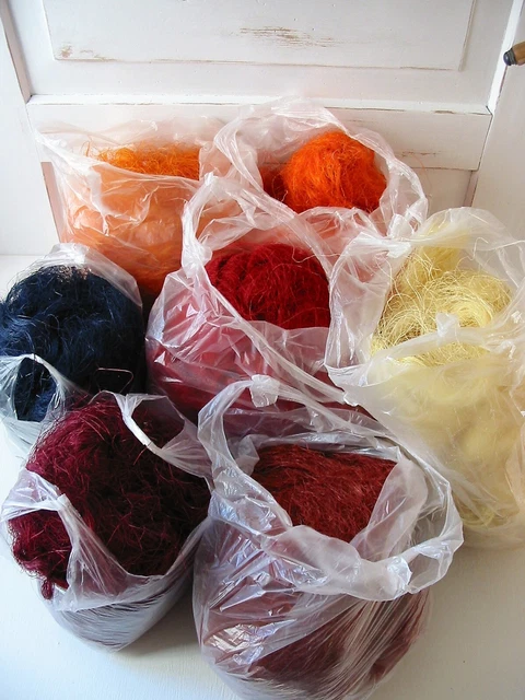 1 kg Sisalgras Sisalwolle Paket Floristik Basteln Dekogras Konvolut Bastelbedarf