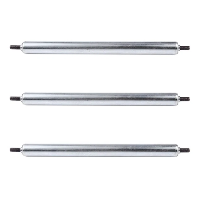 3X 25mm x 300mm Carboon Steel Assembly Line Conveyor Roller M6T9