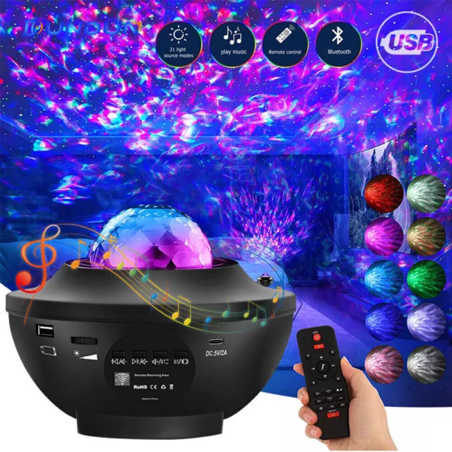 LED Sternenhimmel Lampe Projektor Bluetooth Galaxy Musik Starry Stern Nachtlicht