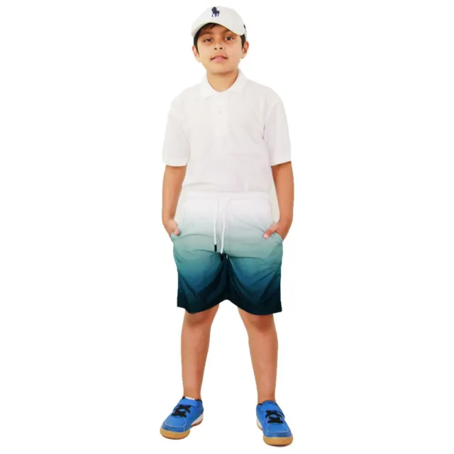 Kids Boys Gradient Colour Shorts Two Tone Fade New Summer Fashion Age 5-13 Years