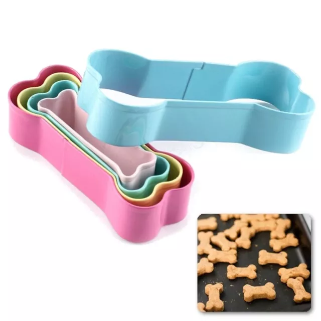 DIY Dog Bone Shape Cookie Cutters Stainless Steel Biscuit Molds Stamps Bakeware