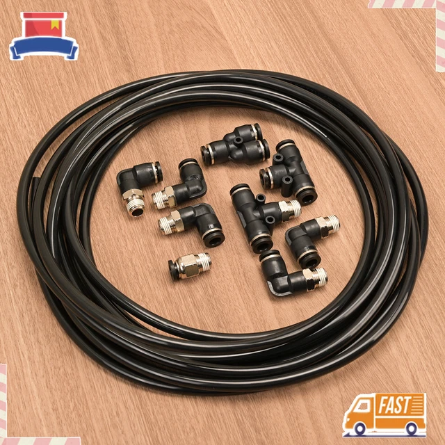 NEW VACUUM LINES PUSH LOCK Fittings Kit For Turbo Wastegate 1/8" NPT 1/