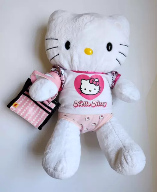 BUILD A BEAR - HELLO KITTY 19 in - White Soft Stuffed Plush Toy Sanrio - BAB