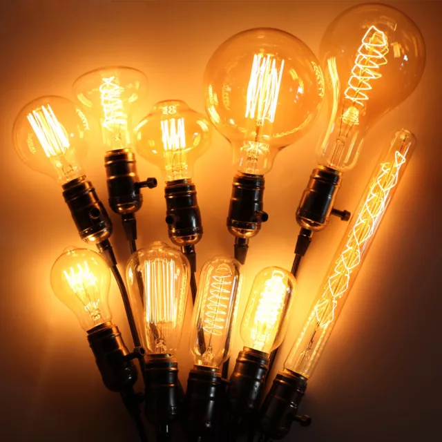 E27/B22 40W/60W Vintage Industrial Filament Antique Style Edison Light Bulb lamp