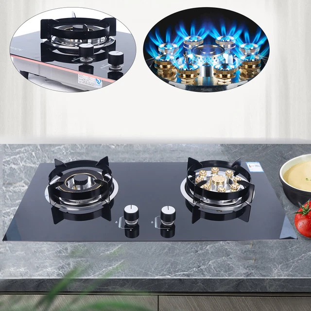 NATURAL GAS COOKER Cooktop 2 Burners Builtin NG Gas Stove Kitchen