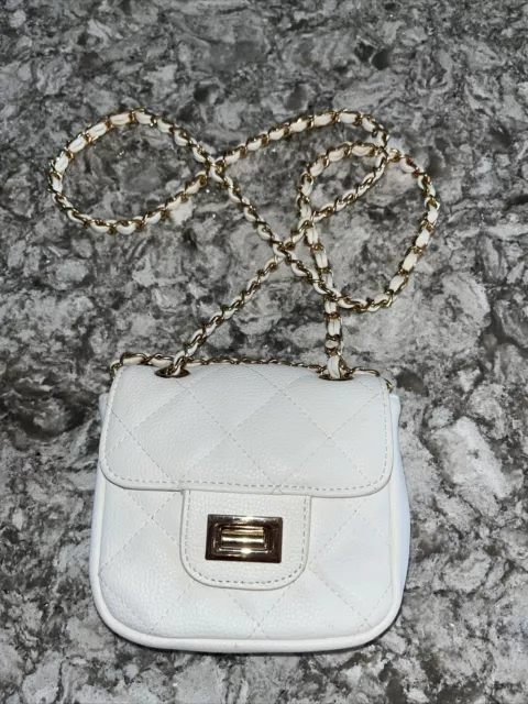Forever 21 Quilted Crossbody Women's White Strap 18 Inches /11 Inches Adjustable
