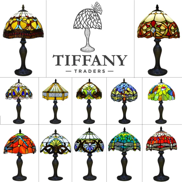 Tiffany style Table Lamp 10"Multicolor Handmade Shade Stained Glass E27 Light UK