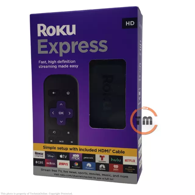 Roku Express HD Streaming Media Player with HDMI Cables & Remote (3932HP) [LN]™