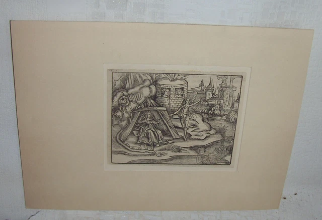 Gravure bois ENEIDE de VIRGILE  imprimée par Gruninger Strasbourg 1562