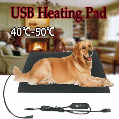 Adjustable Electric Heating Pad Heater Warmer USB Mat Bed Blanket Fr Pet Dog Cat
