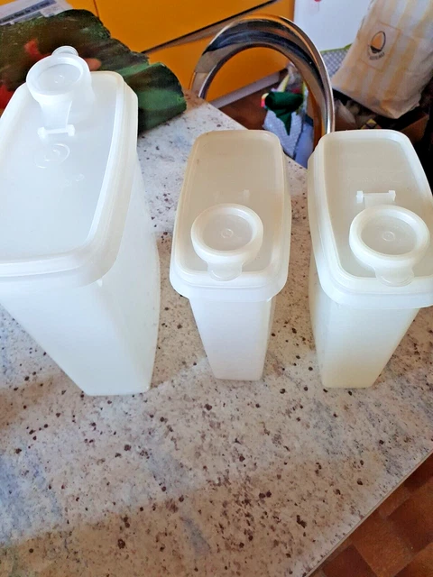 TUPPERWARE BOÎTE VERSEUSE hermétique blanc vintage - sucre sugar EUR 10,00 - FR