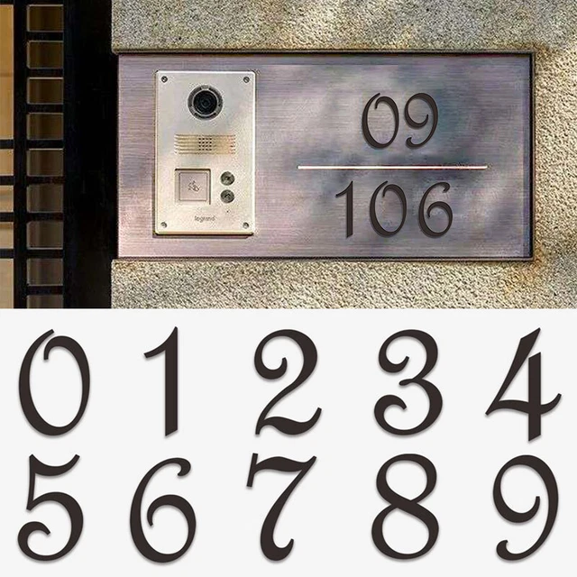Number Sticker Self Adhesive House Door Address Letter Box Signs Decal Decor