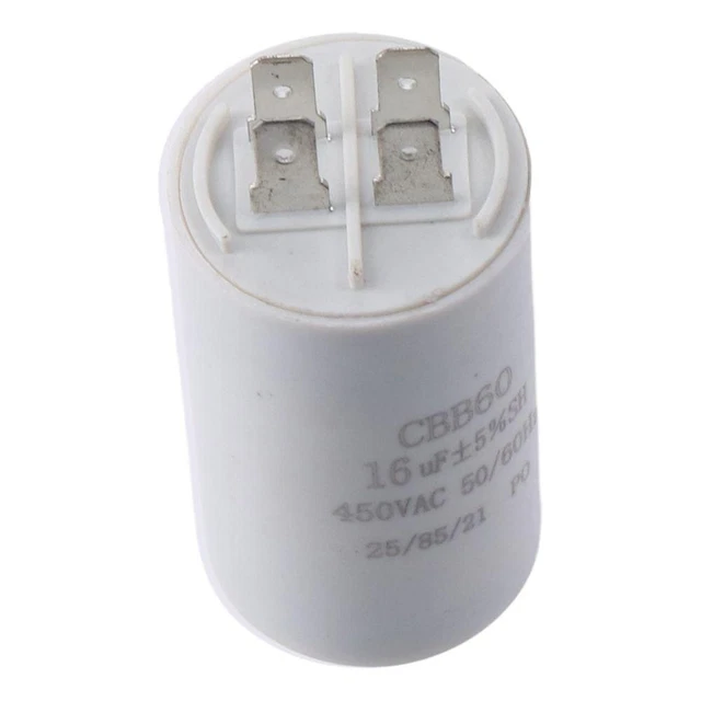 sourcing map CBB60 Loopcondensator 10uF 450V AC 2 draden 50/60 Hz cilinder 74 x 38 mm voor lucht compressor water pomp motor