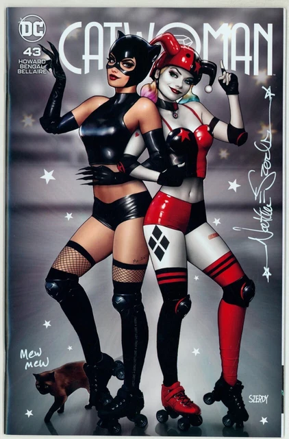 SIGNED Catwoman #43 Nathan Szerdy Reg Trade Dress Variant Cover Art Harley Quinn