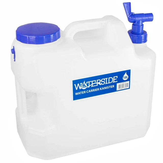 Wasserkanister 18 Liter Frischwasser Kanister mit Hahn Camping Wassertank HDPE