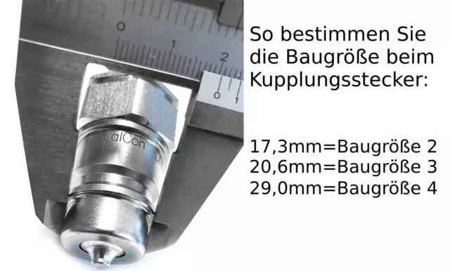 Hydraulik Kupplung Stecker Dose Muffe  Gr.2-6 Traktor Bagger Schnellkupplung 2