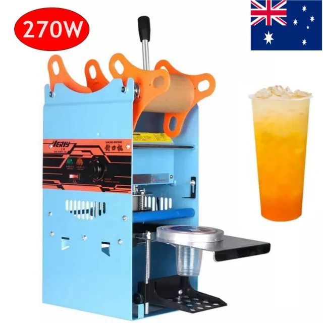 Electric Bubble Tea Coffee Drink Cup Sealer Manual Plastic Sealing Machine 220V