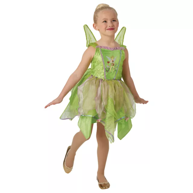 KINDER TINKERBELL KOSTÜM / Original Disney Feen Kleid + Flügel Karneval Fasching