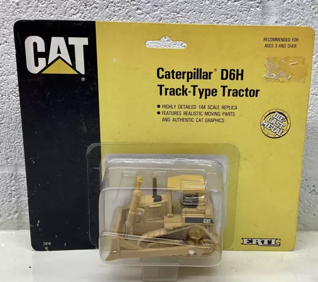 1994 ERTL Caterpillar CAT D6H Track-Type Tractor Diecast 1:64 #2416 NIP