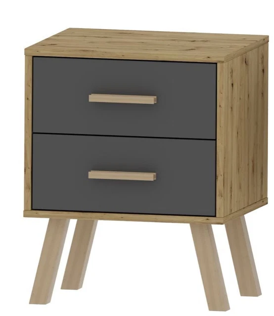 Austin Grey & Oak Bedside