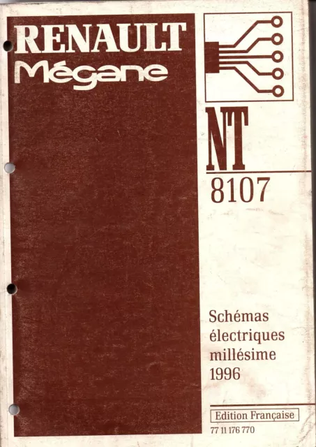 revue technique AUTOMOBILE RENAULT MEGANE NT8107 SHEMAS ELECTRIQUE