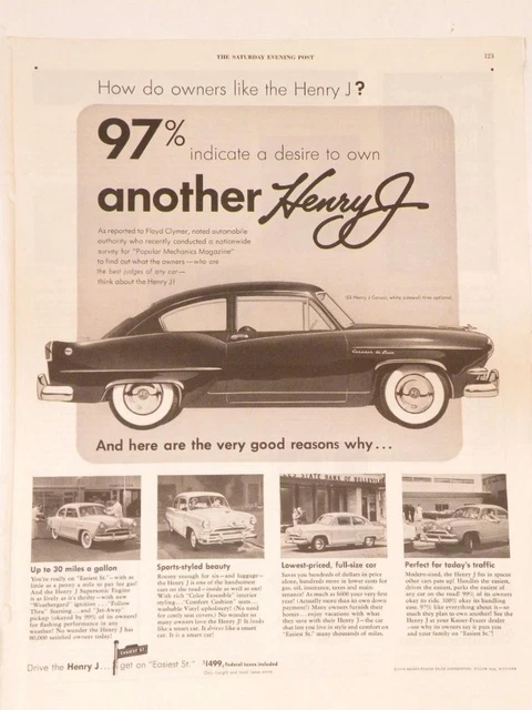 Magazine Ad* - 1953 - Henry J - Kaiser-Frazer - Corsair