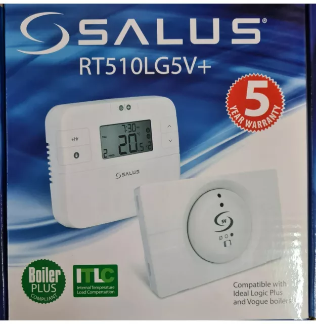 Salus RT510LG5V+ Plus Digital Programmable RF Thermostat Chambre Idéal Logic