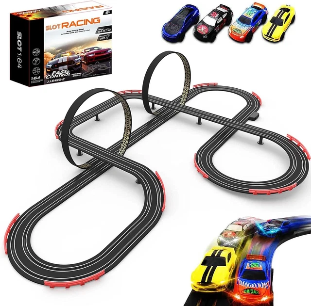 SLOT CAR RACE Track Set Electric Powered Race Track Dual Racing Car ...