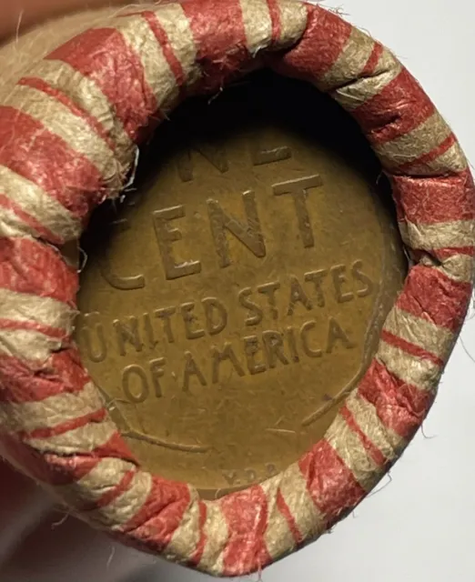 Lincoln Wheat Penny Roll Capped with 1909 VDB & UNC/BU Looking 1c 1909-1958 Cent